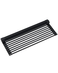 Multipurpose Over-Sink Roll-Up Dish Drying Rack in Night Black