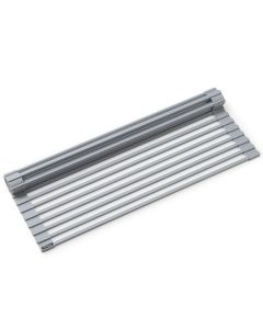 Multipurpose Over Sink Roll-Up Dish Drying Rack in Grey