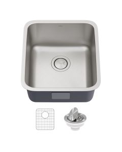 17" Undermount 16 Gauge Stainless Steel Single Bowl Kitchen Sink 