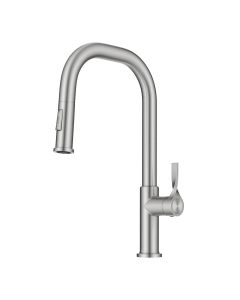 2-Function Single Handle Pull Down Kitchen Faucet in Spot-Free Stainless Steel