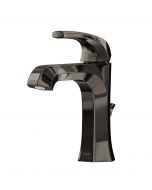 Single Handle Bathroom Faucet with Lift Rod Drain in Gunmetal Finish