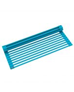 Multipurpose Over-Sink Roll-Up Dish Drying Rack in Aqua