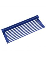 Multipurpose Over-Sink Roll-Up Dish Drying Rack in Dark Blue