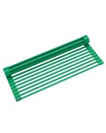 Multipurpose Over-Sink Roll-Up Dish Drying Rack in Green