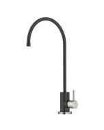 Purita 100% Lead-Free Kitchen Water Filter Faucet in Spot-Free Stainless Steel/Matte Black