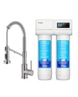 2-in-1 Commercial Style Pull-Down Single Handle Water Filter Kitchen Faucet in Spot-Free Stainless Steel with Purita 2-Stage Under-Sink Filtration System