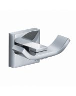 Bathroom Robe and Towel Double Hook in Chrome
