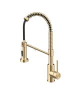 2-in-1 Commercial Style Pull-Down Single Handle Water Filter Kitchen Faucet for Reverse Osmosis or Water Filtration System in Spot Free Antique Champagne Bronze
