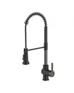 Commercial Style Pull-Down Single Handle Kitchen Faucet in Matte Black / Spot Free Black Stainless Steel