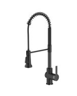 Commercial Style Pull-Down Single Handle Kitchen Faucet in Matte Black / Spot Free Black Stainless Steel