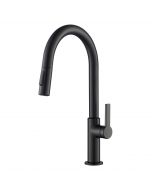 Single Handle Pull-Down Kitchen Faucet in Matte Black