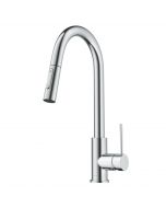 Contemporary Pull-Down Single Handle Kitchen Faucet in Chrome