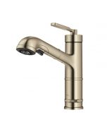 Pull-Out Single Handle Kitchen Faucet in Spot-Free Antique Champagne Bronze 
