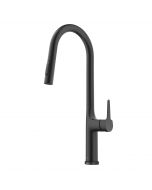 Tall Modern Single-Handle Touch Kitchen Sink Faucet with Pull Down Sprayer in Matte Black 