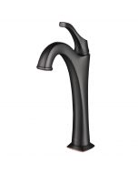 Single Handle Vessel Bathroom Faucet with Pop-Up Drain in Oil Rubbed Bronze