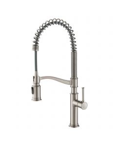 Commercial Style Pull-Down Kitchen Faucet in Spot Free Stainless Steel