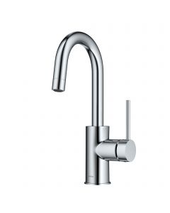 Single Handle Kitchen Bar Faucet with QuickDock Top Mount Installation Assembly in Chrome