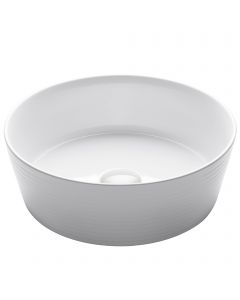 15 3/4" Round Vessel Ceramic Bathroom Sink in White