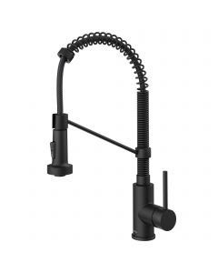 KRAUS Bolden™ Single Handle 18-Inch Commercial Kitchen Faucet with Dual Function Pull-Down Sprayhead in Matte Black Finish
