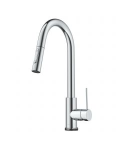 Contemporary Single-Handle Touch Kitchen Sink Faucet with Pull Down Sprayer in Chrome 