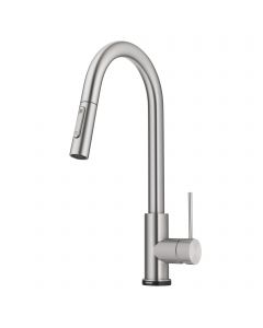 Contemporary Single-Handle Touch Kitchen Sink Faucet with Pull Down Sprayer in Spot Free Stainless Steel 