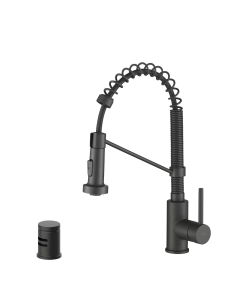 18-Inch Commercial Kitchen Faucet with Air Gap in Matte Black Finish