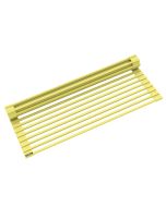Workstation Multipurpose Over Sink Roll-Up Dish Drying Rack in Yellow