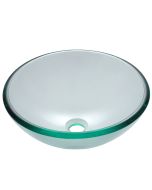 Clear Glass Vessel 17" Bathroom Sink