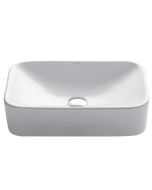 19" Rectangular Vessel Ceramic Bathroom Sink in White
