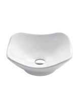 15 1/2" Modern Art Vessel Ceramic Bathroom Sink in White