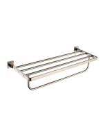 Bathroom Towel Rack with Towel Bar in Brushed Nickel