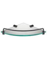 Corner Bathroom Shelf in Matte Black