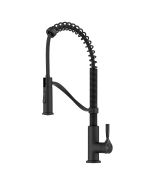 Commercial Style 2-Function Single Handle Pull Down Kitchen Faucet in Matte Black
