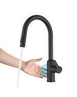 Touchless Sensor Pull-Down Single Handle Kitchen Faucet in Matte Black
