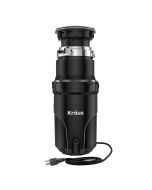 High-Speed 1/3 HP Continuous Feed Ultra-Quiet Motor Garbage Disposal with Quick Connect Mount, Power Cord and Flange Included