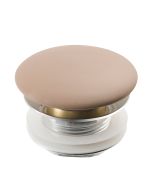Pop-Up Drain with Porcelain Ceramic Top for Bathroom Sink without Overflow in Gloss Beige