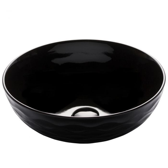 Viva Round Vessel Ceramic Bathroom Sink Black