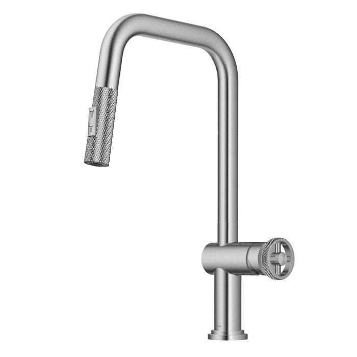 Urbix Spot Free Stainless Steel Industrial Handle Kitchen Faucet