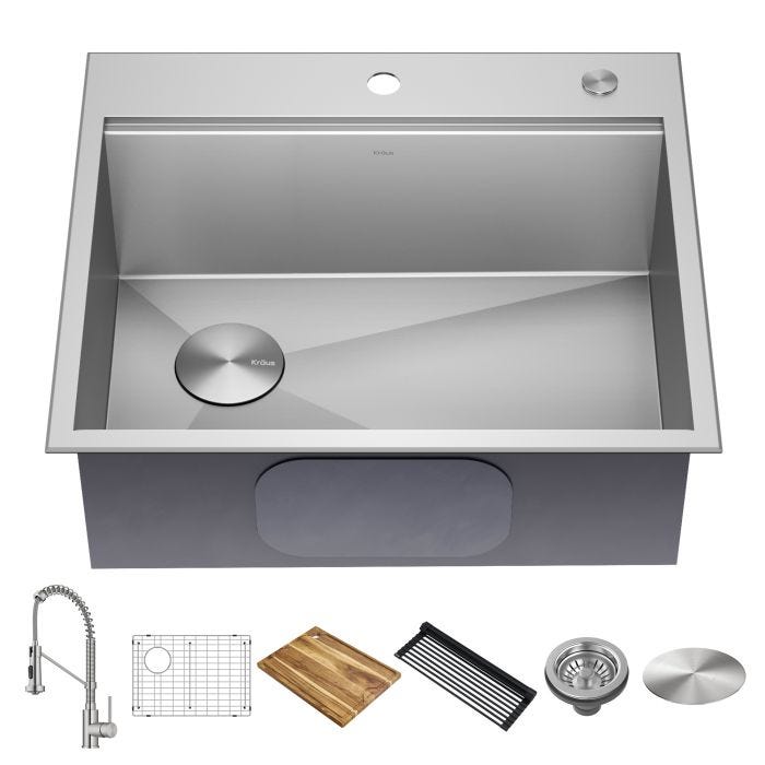 Stainless Steel Single Bowl Kitchen Sink & Accessories