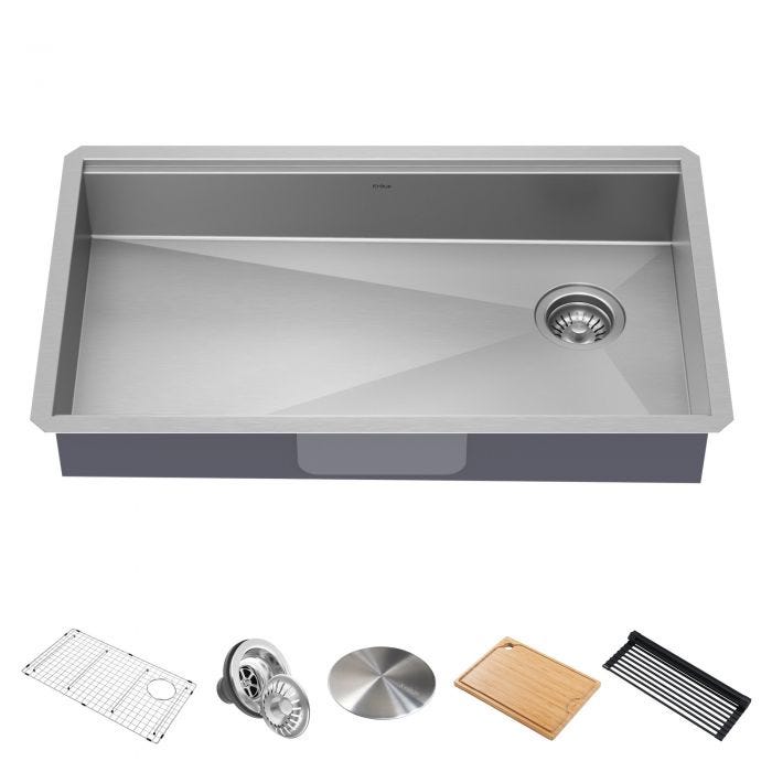 Stainless Steel Single Bowl Kitchen Sink & Accessories