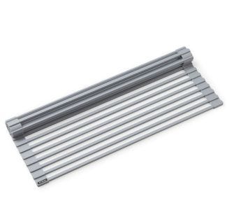 Workstation Multipurpose Over Sink Roll-Up Dish Drying Rack Light Grey