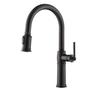 Traditional Single Handle Pull-Down Kitchen Faucet in Oil Rubbed Bronze