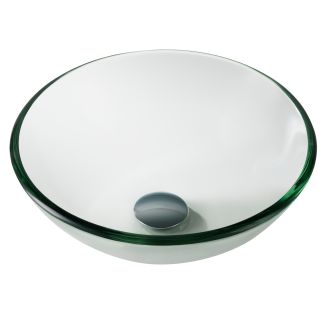 Clear Glass Vessel 14" Bathroom Sink