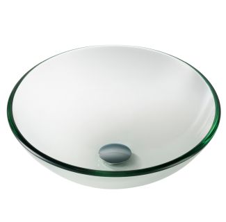Clear Glass Vessel 16 1/2" Bathroom Sink