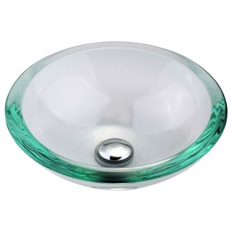 Clear Glass Vessel 17" Bathroom Sink