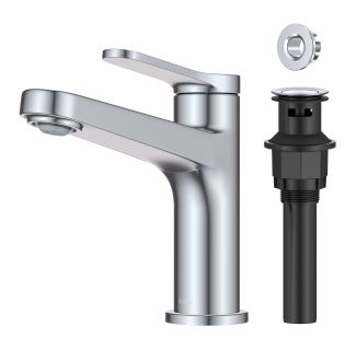 Indy Single Handle Bathroom Faucet in Chrome with Pop-Up Drain.
