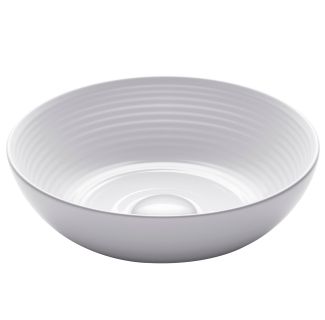 13" Round Vessel Ceramic Bathroom Sink in White