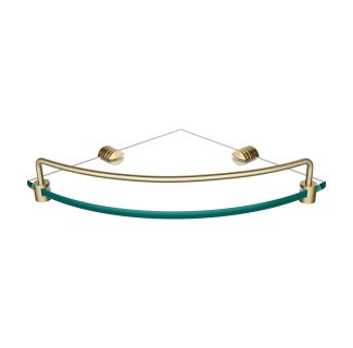 Corner Bathroom Shelf in Brushed Gold