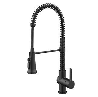 2-in-1 Commercial Style Pull Down Single Handle Water Filter Faucet for Reverse Osmosis or Water Filtration System in Matte Black