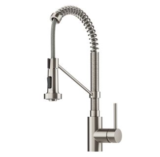 KRAUS Spot Free Bolden™ 18-Inch Commercial Kitchen Faucet with Dual Function Pull-Down Sprayhead in Spot-free Stainless Steel Finish
